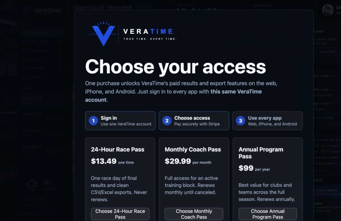 VeraTime web Director workspace